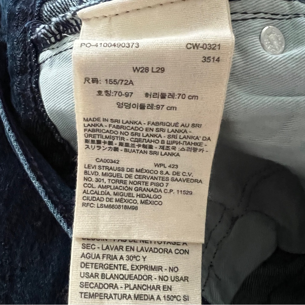 Levi’s 70s Ultra High Rise Slim Straight Leg Jeans Dark Wash Embroidered… - Picture 11 of 13